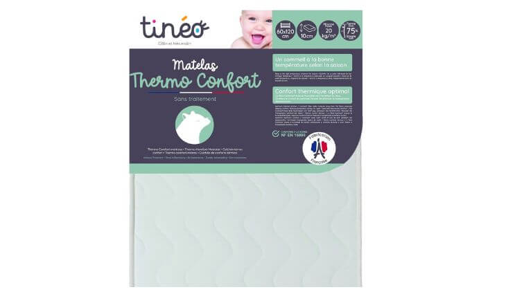 matelas bébé tinéo thermo confort