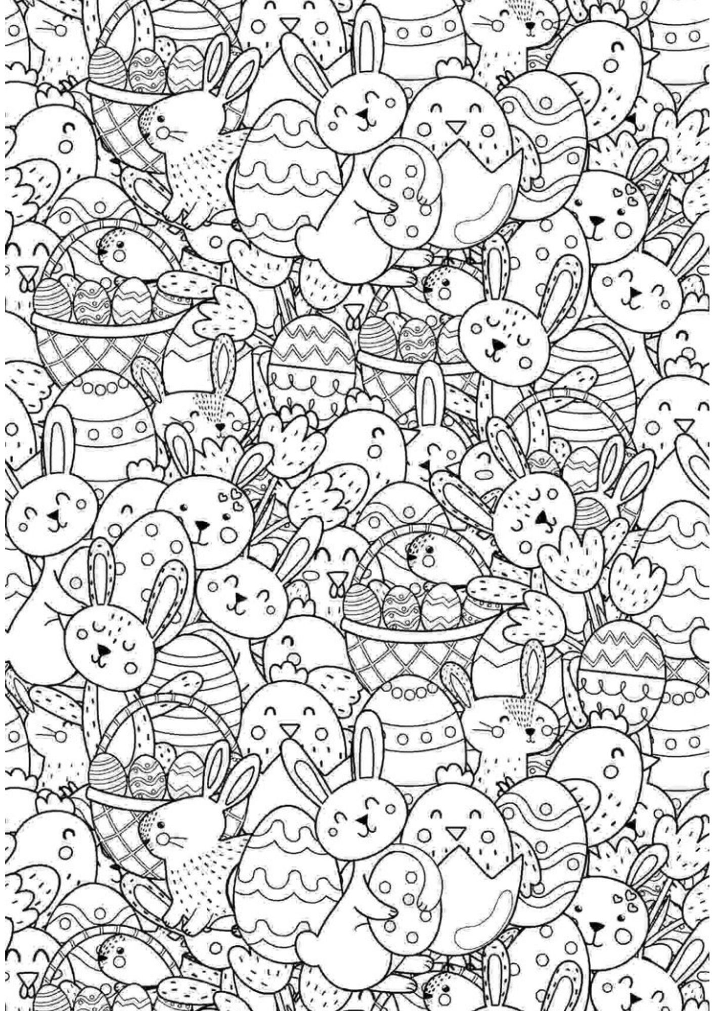 coloriage pâques adulte