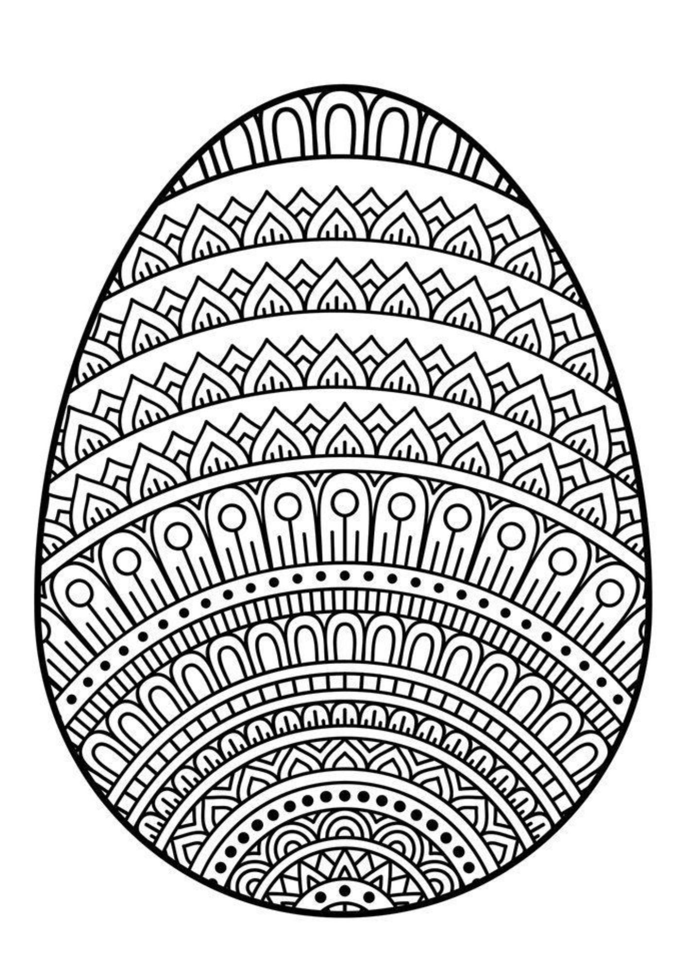 coloriage mandala pâques