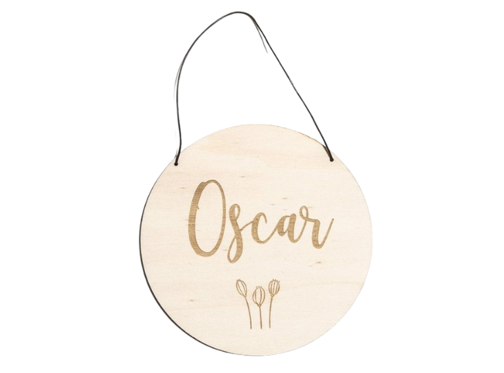 Un petit médaillon tout rond en bois brut