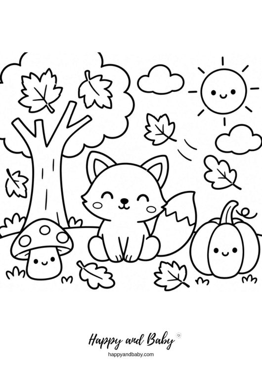 coloriage automne maternelle
